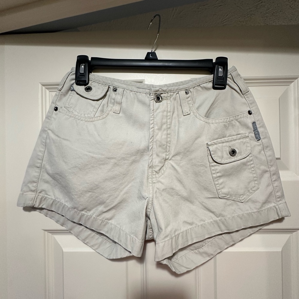 Y2K Vintage Silver Cargo Shorts